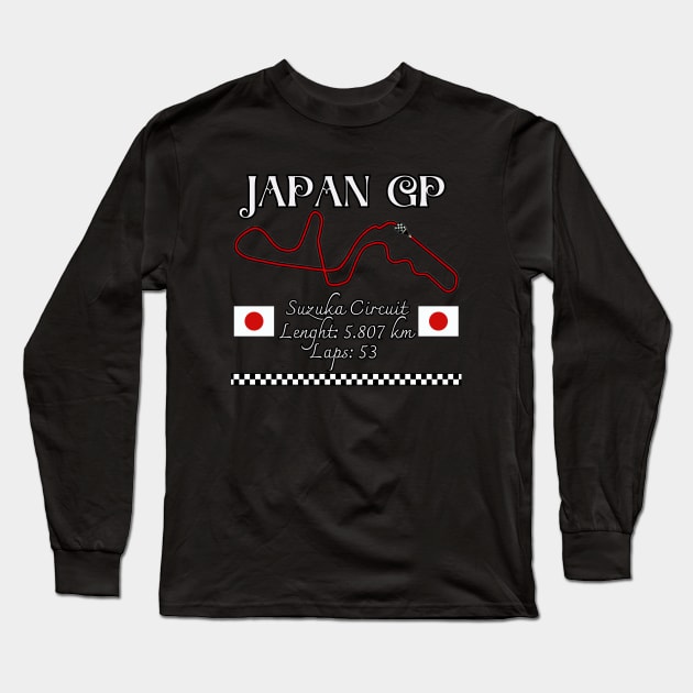 Japan Grand Prix, Suzuka Circuit, formula 1 fans Long Sleeve T-Shirt by Pattyld